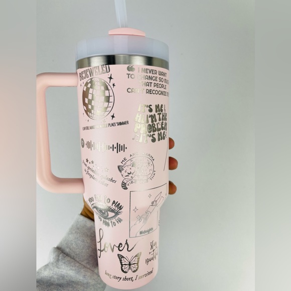 40oz Stanley Clean Slate Cool Bloom Taylor Swift Engraved! New release 1/16. - Picture 8 of 9